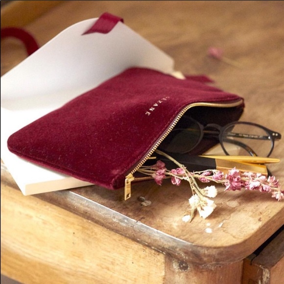 Sezane Handbags - Sezane Burgundy Purse Clutch Bag